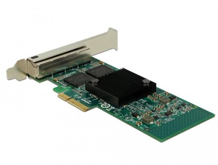 Delock PCI Express Card > 4 x Gigabit LAN - nettverksadapter - PCIe 2.1 x4 - Gigabit Ethernet x 4