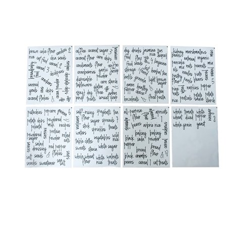 Klistermärke för matskafferi Avtagbar vattentät matbehållare Klistermärke Praktiska etiketter för kylskåp för kök