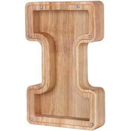 Personliga Brev Trä Spargris, AZ Bokstäver Myntbank Sparbössa med Tydliga Alfabet Klistermärken, Pengar Sparande Bank För Familj Jul Födelsedagspresen