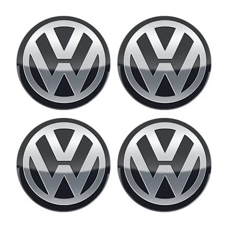 4 stk. 75 mm Bilhjul Senter Nav Kapsel Klistremerke For Volkswagen VW CC GTI Polo Golf Touareg Passat Magotan Tiguan