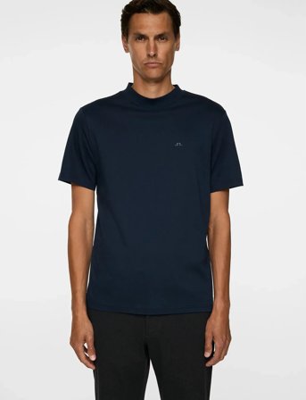 J. Lindeberg Ace Mock Neck T-Shirt - Navy - M