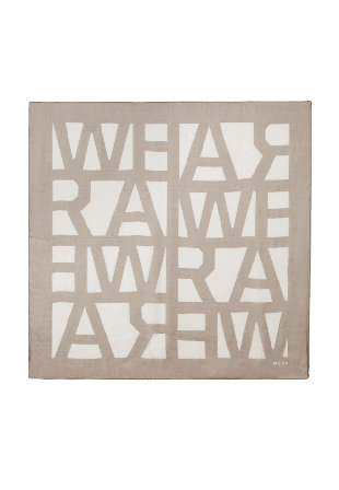 Wera Mönstrad scarf i modal CILLA Halsdukar & scarves Beige ONESIZE