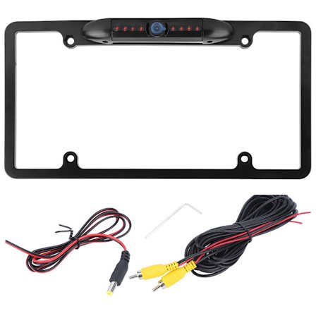 Amerikansk nummerplade bakkamera 170° synsvinkel nattesyn vandtæt 8 LED bakassistent