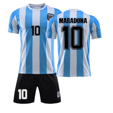 Lasten Maradona Jersey numero 10 Argentina Retro 1986 Kit