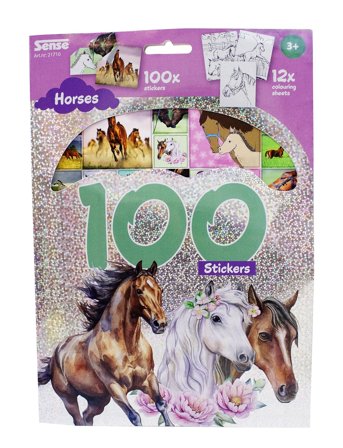Sense | Hästar 100 Stickers Hologram | ONE SIZE