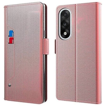 Til OnePlus Nord 5 5G Etui Stativ PU Læder Telefon Cover Kortholder Spejl (FMY) Rosaguld