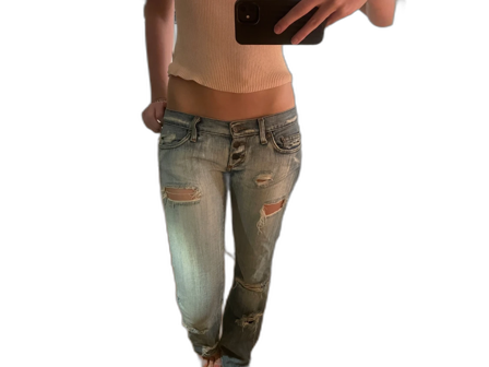 Blå ripped jeans från Sexy Woman