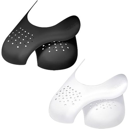 Skobeskyttelse, Anti-rynke skobeskytter, mot skoknuter, forhindrer skoknuter og fordypninger Svart+Hvit