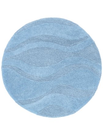 Breeze Bademåtte Rundt Ø 90 Lyseblå Bomuld Vaskbart