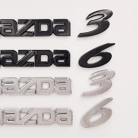 3D Kromsort ABS Bogstaver Bagklap Bagagerums Emblem Badge Sticker Dekaler til Mazda 3 6 TilbehørBY