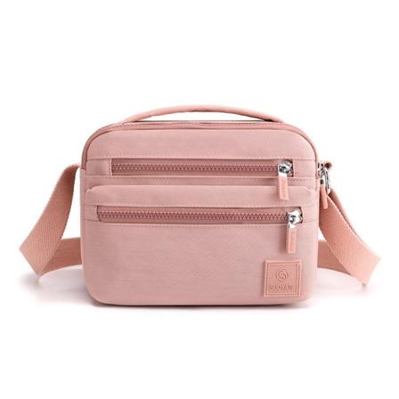 Naisten Naisten Käsilaukku Casual Nylon Yksinkertainen Yksivärinen Yksi olkapää Suuri Tilavuus Vedenpitävä Flesh pink