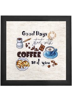 Broderikit Billede Coffee time - LetiStitch