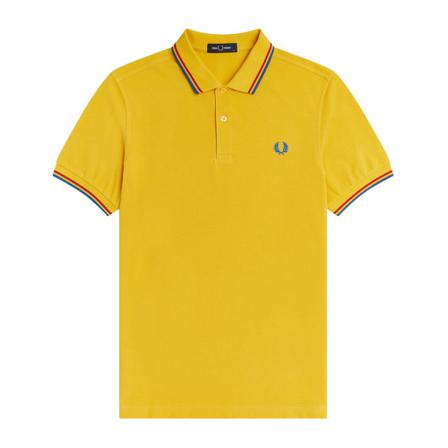 Fred Perry, Twin tipped Pole Geel, Heren, Maat:S