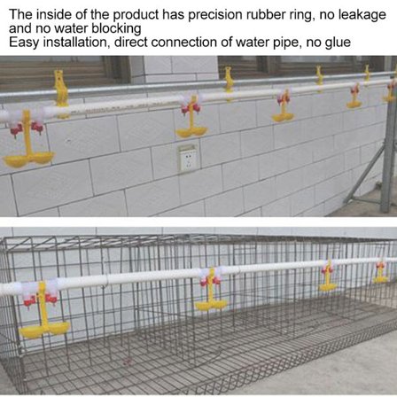 11PCS Dubbel Nippel Kycklingkopp Vattenautomat Kulventil Drickare med 2 Skålar Hängande Matare G3/4