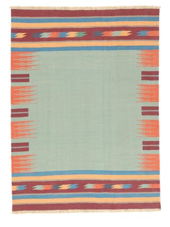 Orientalisk Kelim Ghashghai Matta 173X233 Grön/Mörkröd Persien