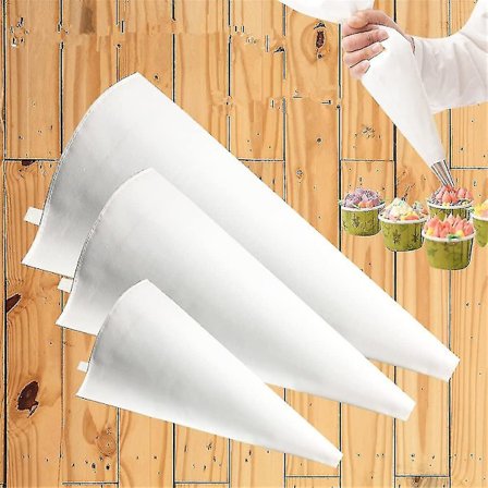 3 Storlekar Återanvändbara Spritspåsar i Tyg Tårtdekorationspåsar Spritspåsar