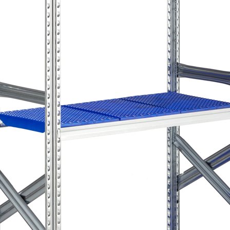 Plastic shelf for galvanised shelving TRANSFORM, 900x400 mm, blue