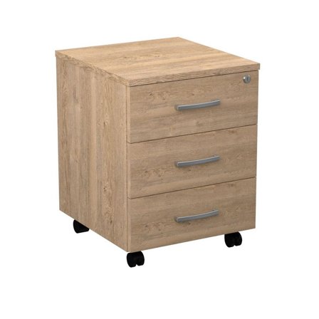 DENORD DESIGN Hurts mobil 3 lådig, djup 450mm ek - Lyreco - Kontorsmöbler och inredning - Bord och hurtsar - Hurtsar