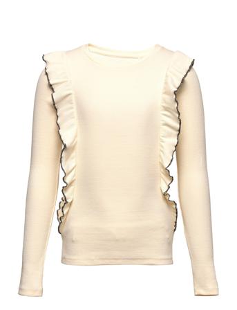 Nkfreniz Ls Slim Top T-shirts Long-sleeved T-shirts Creme Name It