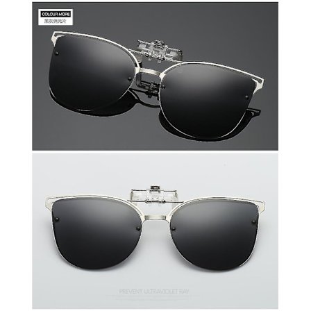 Clip-on polariserade solglasögon för körning - Fällbara ramlösa