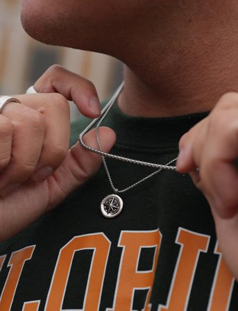 Samie Compass Necklace - Silver - ONE SIZE