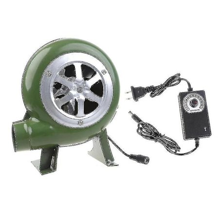 Kraftig BBQ Blæser Kulstarter Grillstarter BBQ Fan, Røgeovn Fan Jern Elektrisk Blæser Ac100-240v 2900rpm Justerbar-Perfet
