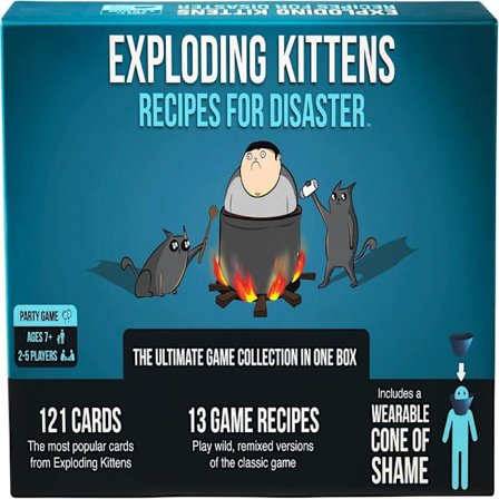 Exploding Kittens' Disaster Recipes Deluxe Spillsett fra Exploding Kittens - Kortspill for voksne, tenåringer og barn - Morsomme familiespill - 