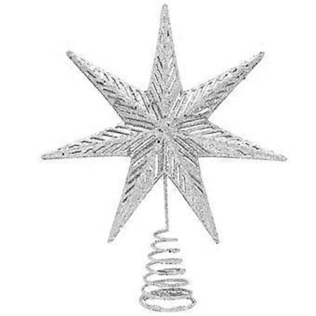 Juletre Toppstjerne Dekor Julebord Sølv 31x25cm Gjenbrukbarhet 1 stk