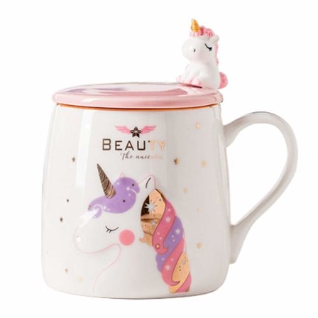 Unicorn Mug Söt keramisk kaffemugg med härlig Uni