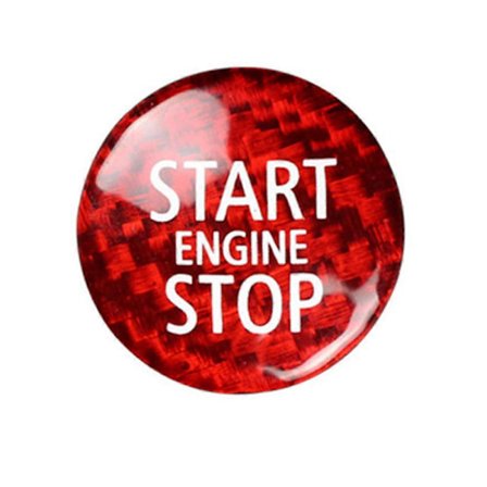 Kolfiber Motor Start Stopp Knapp Interiör Trim Skydd Klistermärke för Mini R55 R56 R57 R58 R59 R60 R