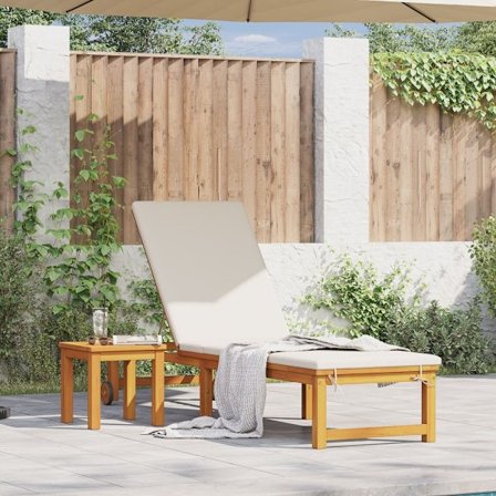 Solstol Reclining Brun 202 x 53 x 89 cm Massivt Akaciaträ