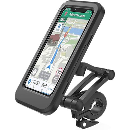 Vedenpitävä pyörän puhelinteline, matkapuhelimen pidike 360° kääntyvä moottoripyöräteline