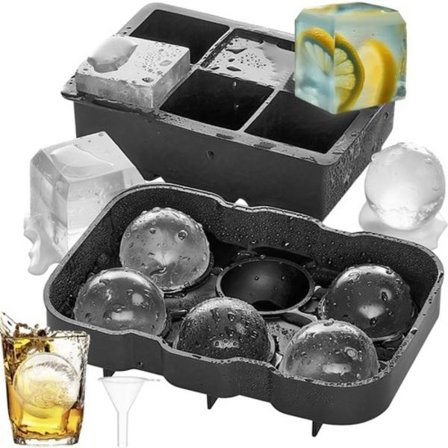 Jäämuotit Pallot & Kuutiot / Jääpalamuotti / Jääpalakaukalo - 2-in-1