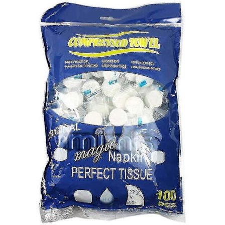 Komprimerede håndklæde vådservietter ansigtsvæv engangsservietter bærbar lille håndklæde magisk håndklæde møntvæv ansigtspleje makeup