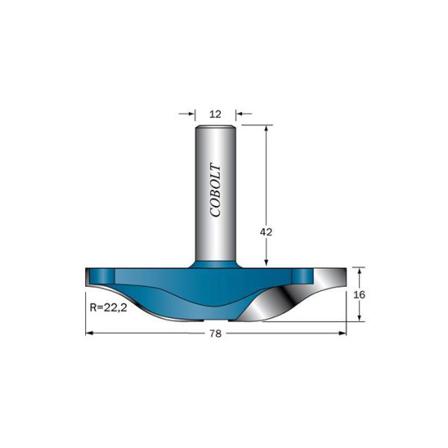 Cobolt 325-078B Afgratningsfræser R=22,2, D=78, L=16, S=12, Maskintilbehør & forbrugsvarer