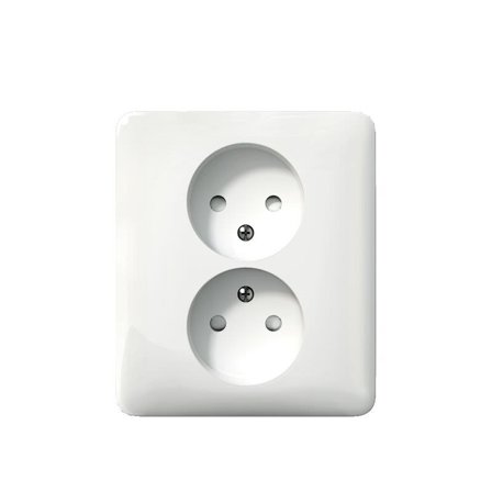 Schneider Electric Exxact WDE008284 Vägguttag infällt, ojordat, 2-vägs, Strömbrytare & vägguttag