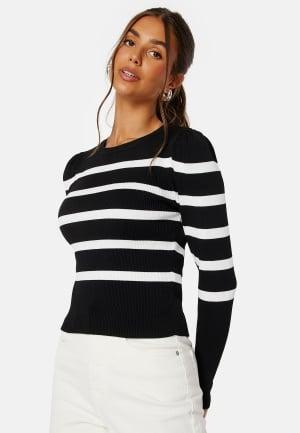 ONLY - Onlsally Puff Pullover XL - Black Stripes:W - Kläder - Dam - Bubbleroom