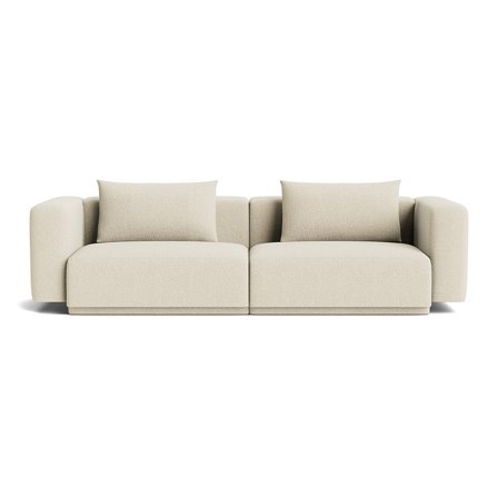 Elegant Serenata 3-personers Sofa - Nordic Beige - Størrelse 275x102x74cm - Massivt træ, Krydsfiner, PU Skum & Spånplade - Komfortabel 3 Personers 
