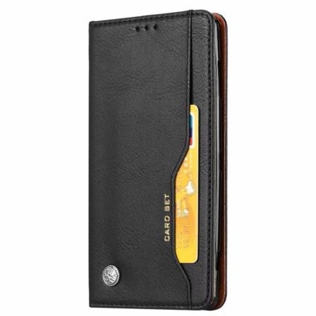 Plånboksfodral Iphone Xs Max, 4 Kortplatser, Inbyggt Magnetlås Svart