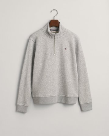 GANT Teenager Sweatshirt mit Reißverschluss-Kragen (134/140) Hellgrau