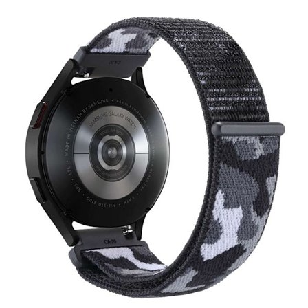 Samsung Galaxy Watch 5 / 5 Pro klockarmband i nylon i kamouflagestil - Svart