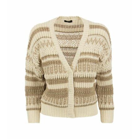 Peserico Long sleeve yarn inlaid cardigan inbo, Dame Cardigans