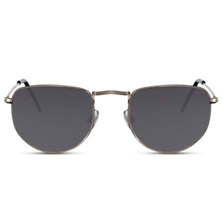 Solbriller - Gullinnfatning med sort linse