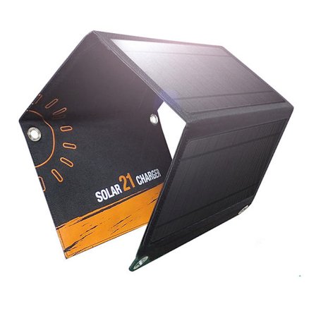 Bärbar Solpanel Laddare 3 USB-Portar Powerbanks för Camping