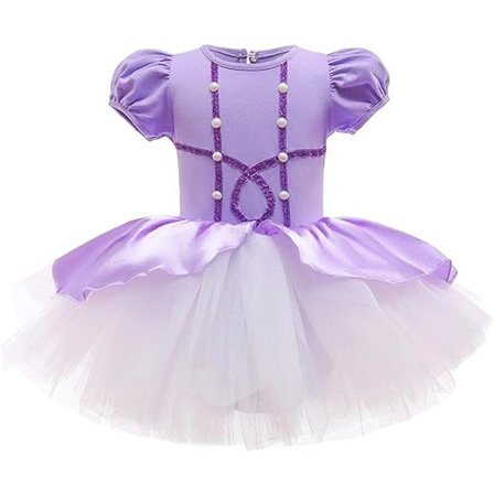 110cm Sufia-Princess Tutu Ballet Kjole for Barn Jenter, Ballerina Dansekostyme Leotard, Størrelse 2-8 År