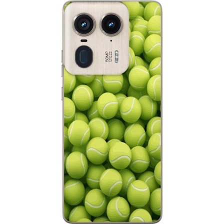 Kompatibel Mobilcover til Motorola Motorola Edge 50 Ultra Mønster af grønne tennisbolde i høj detalje, sporty motiv med gentagende tekstur og stær