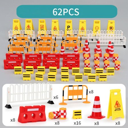 24/40/62PCS Mini Traffic Cones liikennemerkit