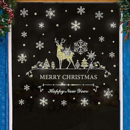 Juledekorasjonsklistremerker, Julevindusklistremerker, Juledekorasjonsvindusklistremerker, PVC Vin