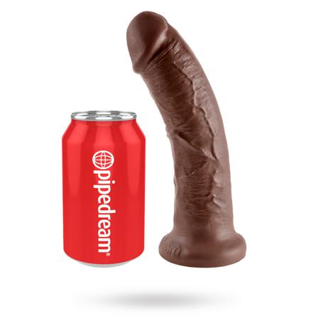 King Cock Brun 20.5 cm - Vuxen.se - Handsfree dildo med sugpropp