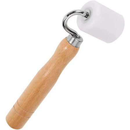 Håndtryksrulle Papirpresser Flad Sy Rulle Trykrulle Håndværktøj, Naturligt Træ